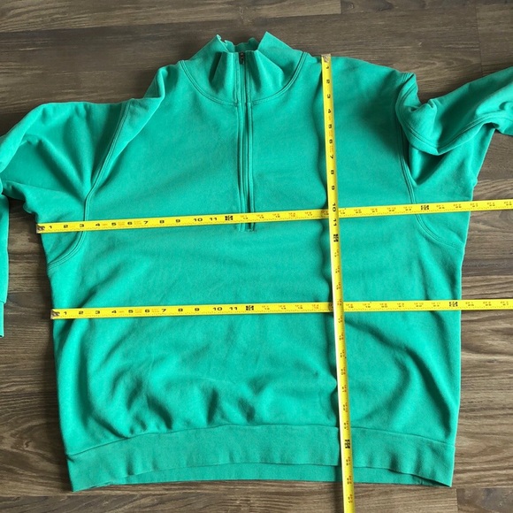 Lululemon Mens French Terry Half Zip Pullover Sweatshirt Maldives Green Large - Picture 13 of 14
